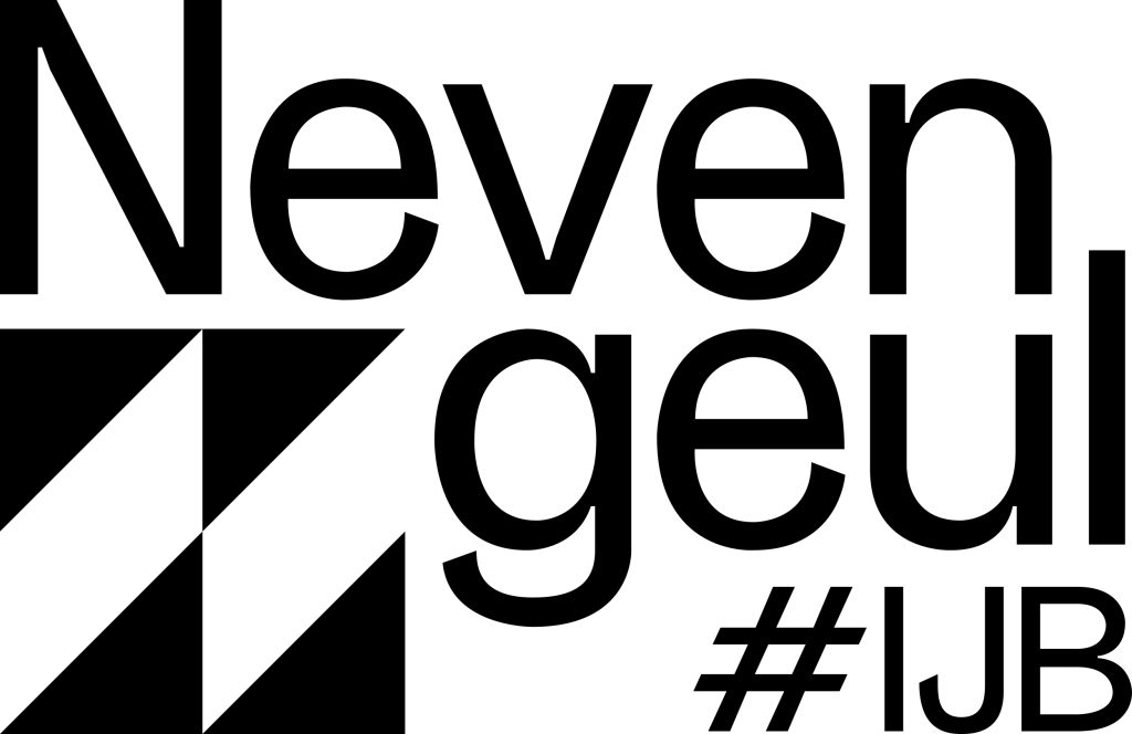 Nevengeul logo zwart